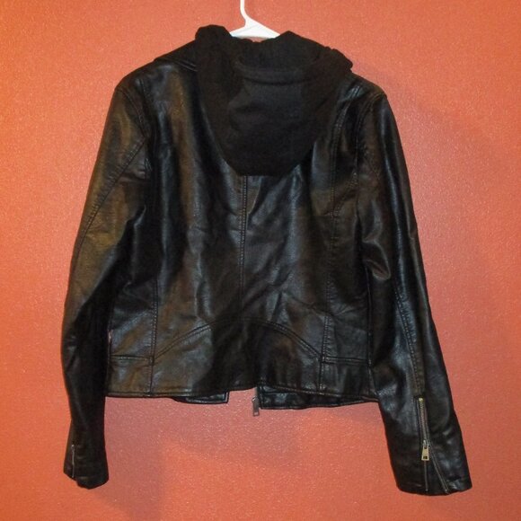 Levi Woman Medium Black Full Zip Pockets Hooded Jacket - Picture 6 of 11